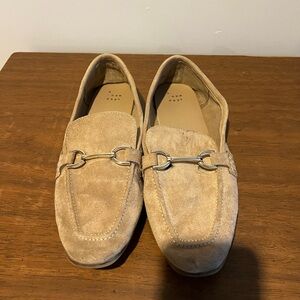 A New Day Tan Suede Flat Loafers Size 9